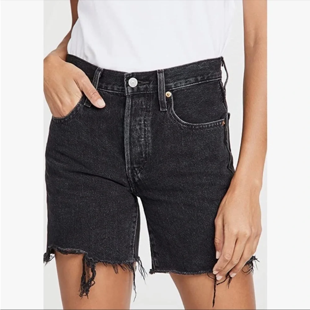 Levi's 501 Mid Thigh Short Lunar Black - Picture 6 of 11